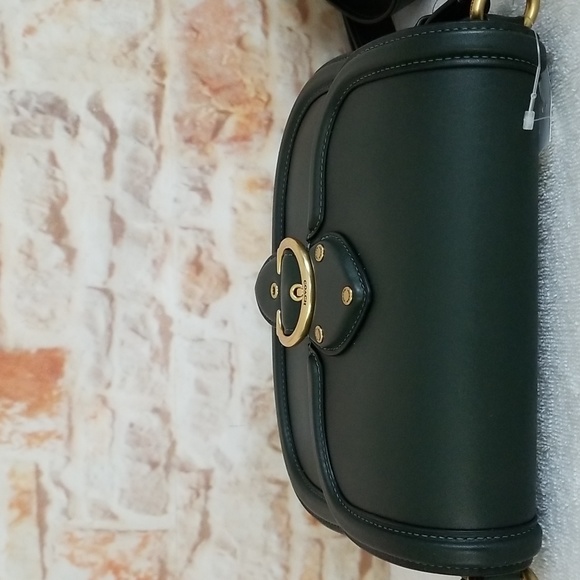 New Coach Beat Saddle Leather Shoulder Bag - Picture 8 of 13